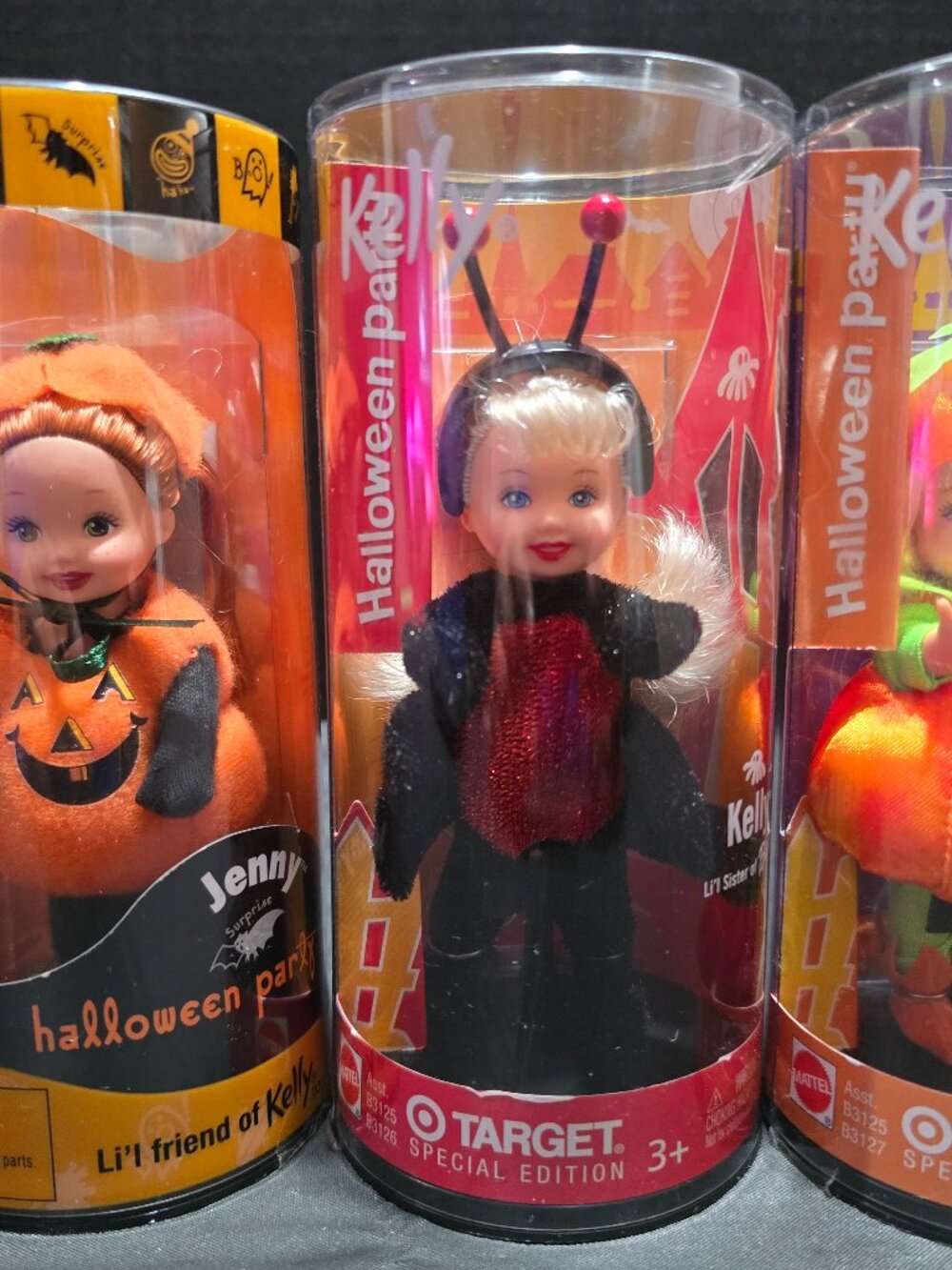 Barbie Kelly "Jenny","Nikki" & "Kelly" Halloween Special Edition 5" LOT of 3